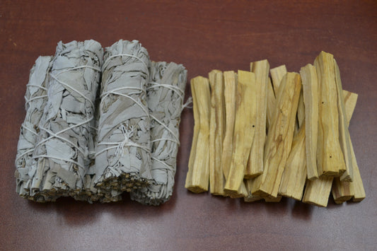 5 Pcs White Sage Bundles + 15 Palo Santo Sticks - Refills